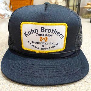 Vintage Kuhn Brothers Cross Keys Truck Stop (PA) Rope Trucker Hat